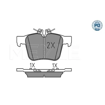 Bilde av MEYLE 025 253 5416/PD Bremseklosser PD Quality bakaksel klargjort for slitasjeindikator med antihyle blikk MERCEDES BENZ: C Klasse T modell