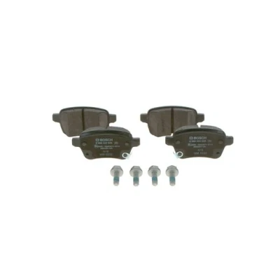 Bilde av BOSCH 0 986 494 825 Bremseklosser Low Metallic med akustisk slitasjevarsel antihyle blikk, skruer tilbehør OPEL: Corsa E Hatchback, Adam