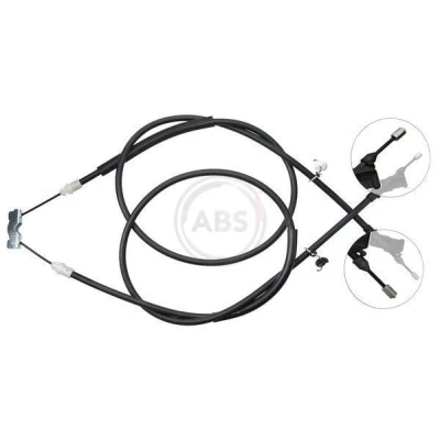 Bilde av A.B.S. K19905 Bremsekabel 1450, 1500 Trommelbrems for høyre/venstre ratt FORD: Focus 2 Kombi,