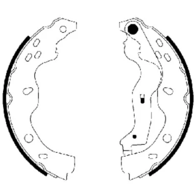 Bilde av TEXTAR 91067500 Bremsesko 220 35 med håndbremsarm SUZUKI: SX4 I Hatchback, FIAT: Sedici