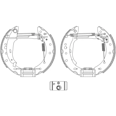 Bilde av TEXTAR Shoe Kit Pro 84061801 bremsesett, trommebremse med hjulsylinder brems, justering PEUGEOT: 206 Hatchback