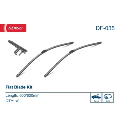Bilde av Vindusvisker Denso Flat DF 035 Rammeløs VOLKSWAGEN: Transporter 5, Multivan 5 (7HM, Bus