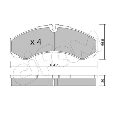 Bilde av Bremseklosser sett CIFAM 822 212 6