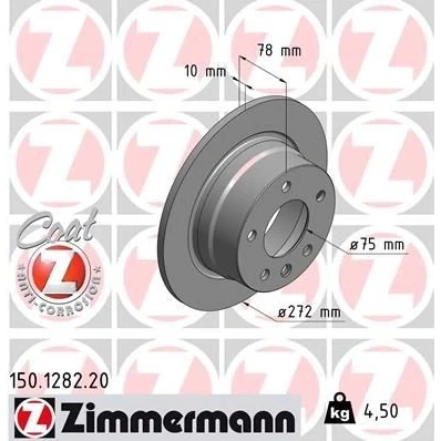 Bilde av ZIMMERMANN COAT Z 150.1282.20 Bremseskiver 272 10 6/5 5 120 fullt ut belagt høy karbon