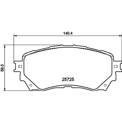 Bilde av HELLA 8DB 355 020 901 Bremseklosser ikke klargjort for slitasjeindikator med tilbehør MAZDA: 6 Stasjonsvogn, Sedan