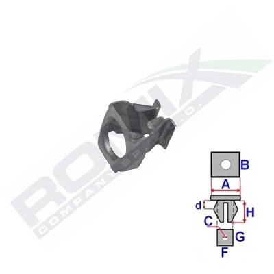 Bilde av ROMIX C70126 Clip AUDI: A4 B7 Avant, A6 C6 Sedan, B6 VOLKSWAGEN: GOLF 4, 3, SEAT: Toledo 2 Limousine