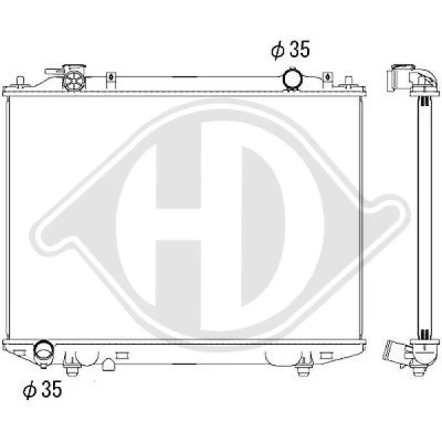 Bilde av DIEDERICHS DCM2277 Radiator Aluminium 645 450 31 Climate MAZDA: BT 50 Pick up