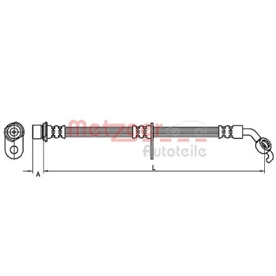 Bilde av METZGER 4110099 Bremseslange 585 TOYOTA: RAV4 II SUV