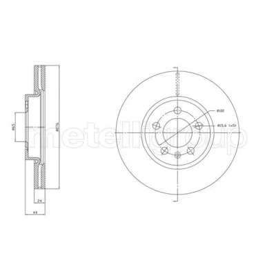Bilde av METELLI 23 1842C Bremseskiver 276,0 24,0 5 65,0 ventilert spraylakkert VOLKSWAGEN: Polo VI, T Cross, SEAT: IBIZA