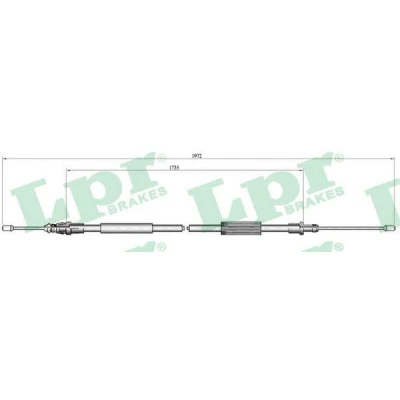 Bilde av Kabel, parkeringsbremse, Bak, Høyre, citroën xsara picasso, 4745W1, 9643731980