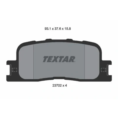 Bilde av TEXTAR 2370201 Bremseklosser ikke klargjort for slitasjeindikator TOYOTA: Camry V Sedan