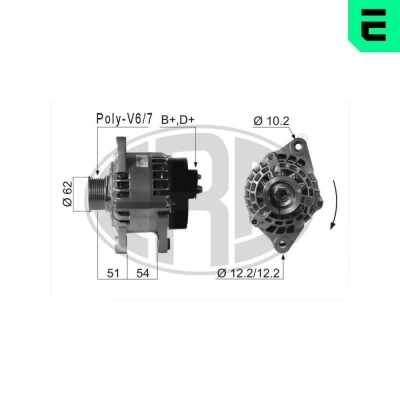 Bilde av ERA 210631A Dynamo 14V 100A ALFA ROMEO: 156 Sedan, 166, Sportwagon