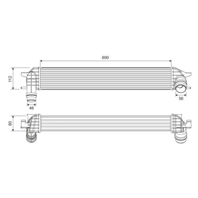 Bilde av VALEO 818696 Ladeluftkjøler Aluminium uten sensor