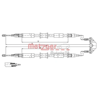 Bilde av METZGER 11.5765 Bremsekabel bak 1235/1040 COFLE OPEL: Combo C Varebil / Stasjonsvogn