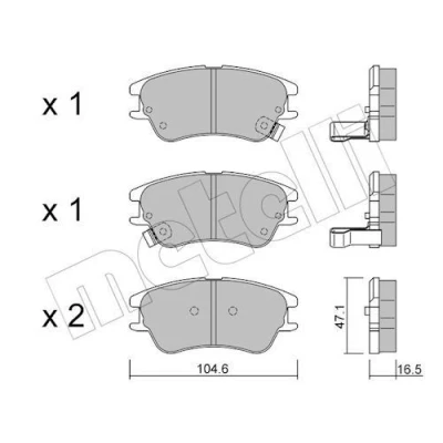 Bilde av Bremseklosser sett METELLI 22 0502 0