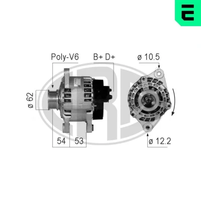 Bilde av ERA 210759A Dynamo 14V 120A ALFA ROMEO: 166