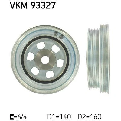 Bilde av SKF VKM 93327 Remskive Veivaksel 140 / 160 10 CITROËN: Jumper II Van, Minibuss, PEUGEOT: Boxer FIAT: Ducato III Minibuss