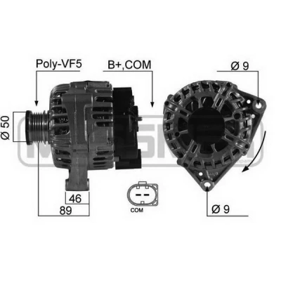 Bilde av Dynamo, mitsubishi colt vi, smart forfour, 1800A029, 639 150 02 50, 03 A 50