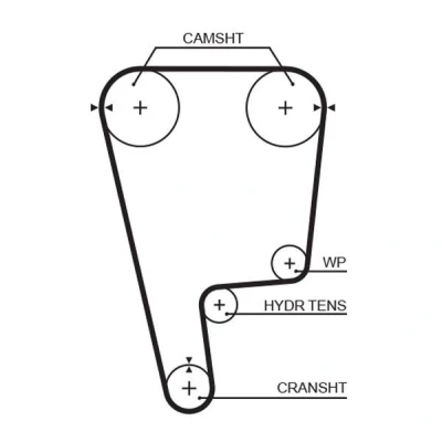 Bilde av GATES FleetRunner Micro V Stretch Fit T226 Registerreim 155 1240 24 glassfiber, HNBR (hydrert akryl nitril butadien kautsjuk)
