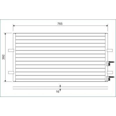 Bilde av VALEO 814087 Kondensator uten tørker Aluminium 392 R 134a FORD: Transit Mk6 Van