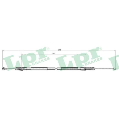 Bilde av LPR C1075B Bremsekabel 1255/1115 Skivebrems