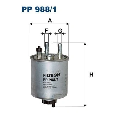 Bilde av FILTRON PP 988/1 Drivstoffilter ledningsfilter 10 RENAULT: LAGUNA 3 Grandtour, Kangoo II Express, / Grand