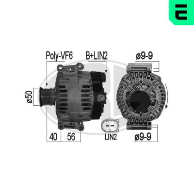Bilde av ERA 209231A Dynamo 14V 150A MERCEDES BENZ: C Klasse T modell, Sedan, E Sedan