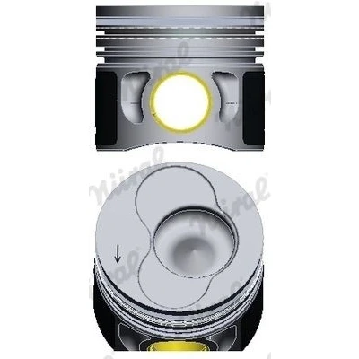 Bilde av NÜRAL 87 114900 45 Motorstempel 79,5 for sylinder 1, 2 med hylse boltnut, kjølekanal, kolberingbærer, trapesstempelstang