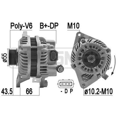 Bilde av ERA 209405A Dynamo 14V 90A