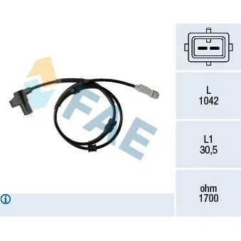 Bilde av Sensor, hjulturtall, Framaksel, citroën xsara, xsara break, coupé, picasso, 4545 66, 78, 4545.66, 4545.78, 93 327 326,