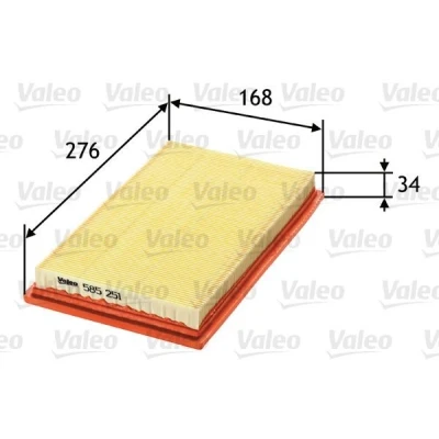 Bilde av VALEO 585251 Luftfilter 34 168 276 Filterinnsats MINI: Hatchback, Cabrio