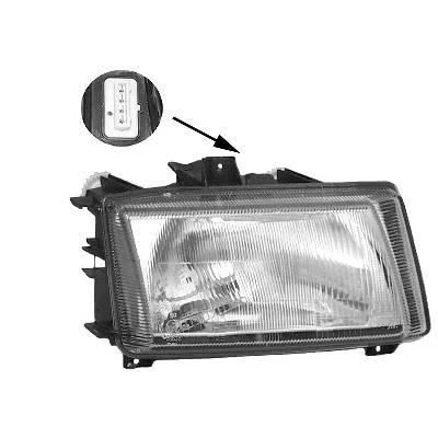 Bilde av VAN WEZEL 5826962 Frontlykter høyre H4 for høyrekjøring uten motor høydejustering hovedlys P43t