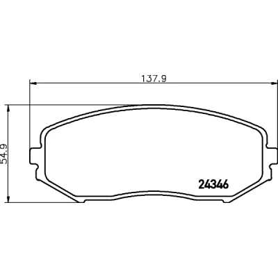 Bilde av HELLA 8DB 355 012 351 Bremseklosser med akustisk slitasjevarsel SUZUKI: GRAND VITARA 1 SUV, 2 Cabriolet