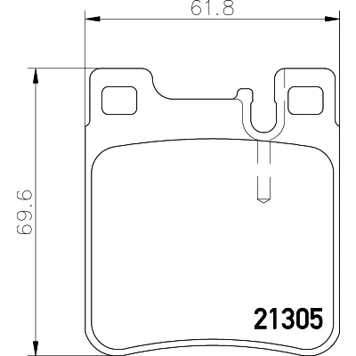 Bilde av HELLA 8DB 355 007 581 Bremseklosser klargjort for slitasjeindikator MERCEDES BENZ: S Klasse Sedan, C T modell, Sedan