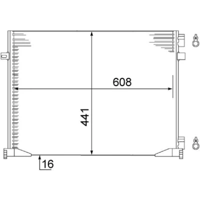 Bilde av MAHLE ORIGINAL AC 528 000S Kondensator uten tørker 14 14,3 567 OPEL: Vivaro A Combi