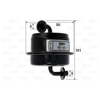 Bilde av VALEO 587051 Drivstoffilter ledningsfilter 8