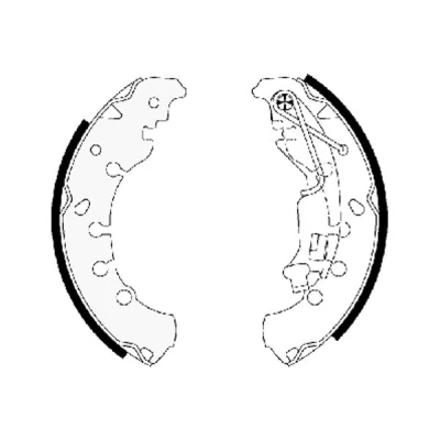 Bilde av TEXTAR 91065300 Bremsesko 203,2 38 med håndbremsarm FIAT: 500 Hatchback, Grande Punto II OPEL: Corsa D Hatchback