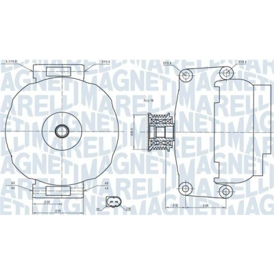 Bilde av MAGNETI MARELLI 063731840010 Dynamo 14V 200A MERCEDES BENZ: Vito Mixto, Minibuss, Viano