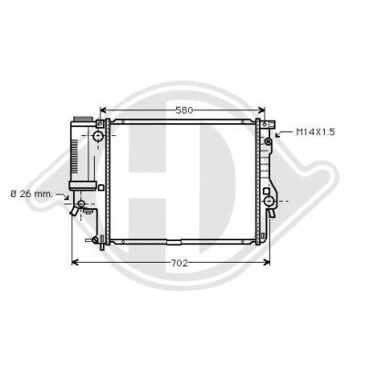 Bilde av DIEDERICHS DCM1550 Radiator 520 440 34 Climate BMW: 5 Sedan, Touring