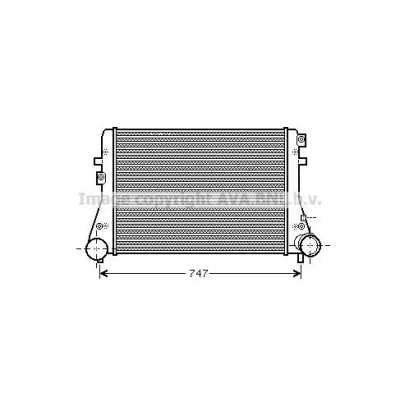 Bilde av PRASCO VN2230 Radiator Aluminium 710 468 26 Kjøleribber loddet VOLKSWAGEN: Transporter 5, 5 Bus, Multivan (7HM