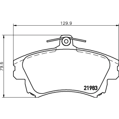 Bilde av HELLA 8DB 355 006 711 Bremseklosser med akustisk slitasjevarsel bremsecaliperskruer MITSUBISHI: COLT 6, Carisma Sedan, Hatchback