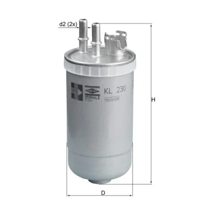 Bilde av MAHLE ORIGINAL KL 230 Drivstoffilter ledningsfilter 10 9,9 FORD: MONDEO 3 Kombi, 3, Stufenheck