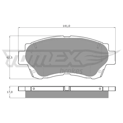 Bilde av TOMEX brakes TX 13 72 Bremseklosser framaksel med akustisk slitasjevarsel tilbehør TOYOTA: Corolla VIII Liftback, Camry IV Sedan