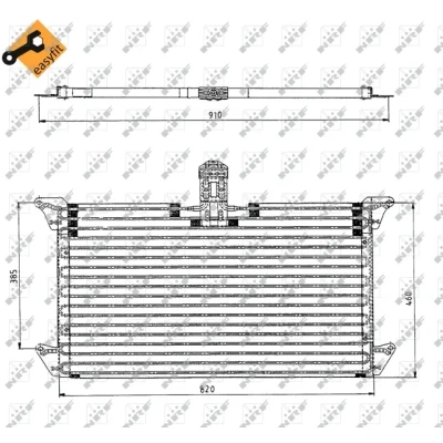 Bilde av NRF EASY FIT 35061 Kondensator med tetningsring 11,7 8,6 Aluminium 820