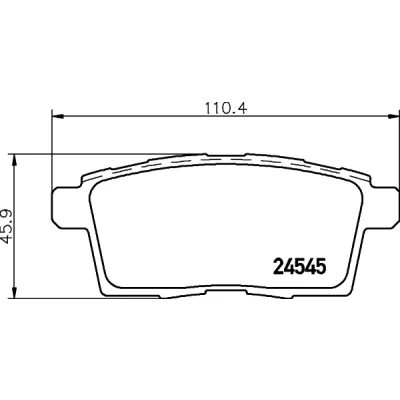 Bilde av HELLA 8DB 355 013 261 Bremseklosser ikke klargjort for slitasjeindikator MAZDA: CX 7, FORD USA: Edge