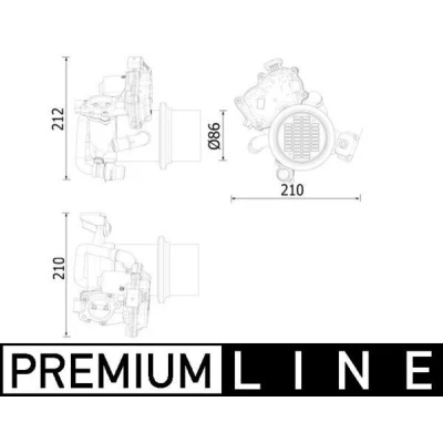 Bilde av MAHLE ORIGINAL CE 20 000P EGR kjøler med ventil