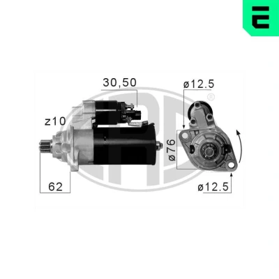 Bilde av ERA 220661A Starter 12 2,2 10 VOLKSWAGEN: Multivan 5 (7HM, Transporter 5, Bus