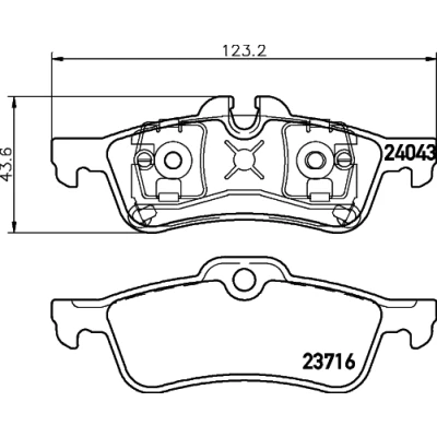 Bilde av HELLA 8DB 355 011 351 Bremseklosser klargjort for slitasjeindikator MINI: Hatchback, Cabrio