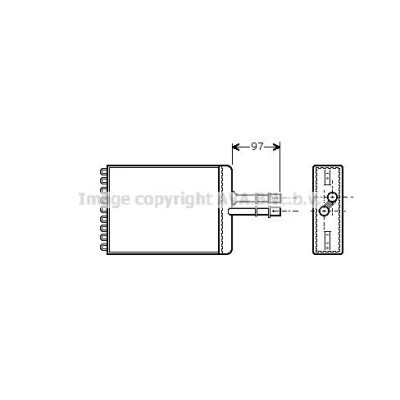 Bilde av PRASCO OL2175 Radiator Aluminium 424 588 32 Kjøleribber loddet
