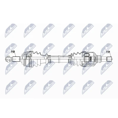 Bilde av Drivaksel, Framaksel høyre, citroën berlingo, peugeot 308 ii, 16 102 056 80, 98 066 997 80